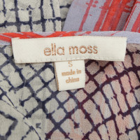 Ella Moss Zijden blouse met geblokt patroon