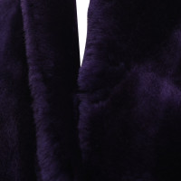 Bottega Veneta Pelle di pecora cappotto in viola
