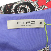 Etro zijden jurk met patroon