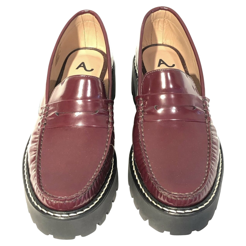 Alexa Chung Slippers/Ballerinas Leather in Bordeaux