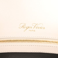 Roger Vivier Handtasche aus Leder in Creme
