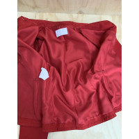 Prada Giacca/Cappotto in Pelle scamosciata in Rosso