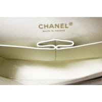 Chanel Classic Flap Bag Leer in Wit