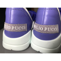Emilio Pucci Sneakers aus Leder in Violett