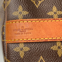 Louis Vuitton Keepall 55 Bandouliere in Tela in Marrone