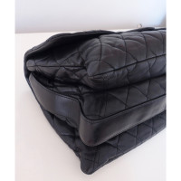 Chanel Flap Bag Leer in Zwart