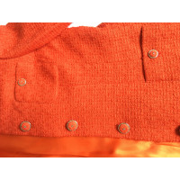 Gianni Versace Jacke/Mantel aus Wolle in Orange