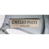 Emilio Pucci Oberteil aus Seide in Silbern
