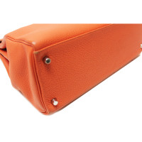 Hermès Kelly Bag 35 aus Leder in Orange