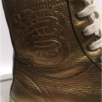 Burberry Sneaker in Pelle in Oro