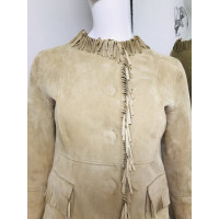 Dolce & Gabbana Veste/Manteau en Cuir en Ocre