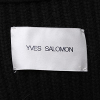 Yves Salomon Giacca/Cappotto in Cashmere in Nero