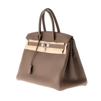 Hermès Birkin Bag 35 Leer in Oker