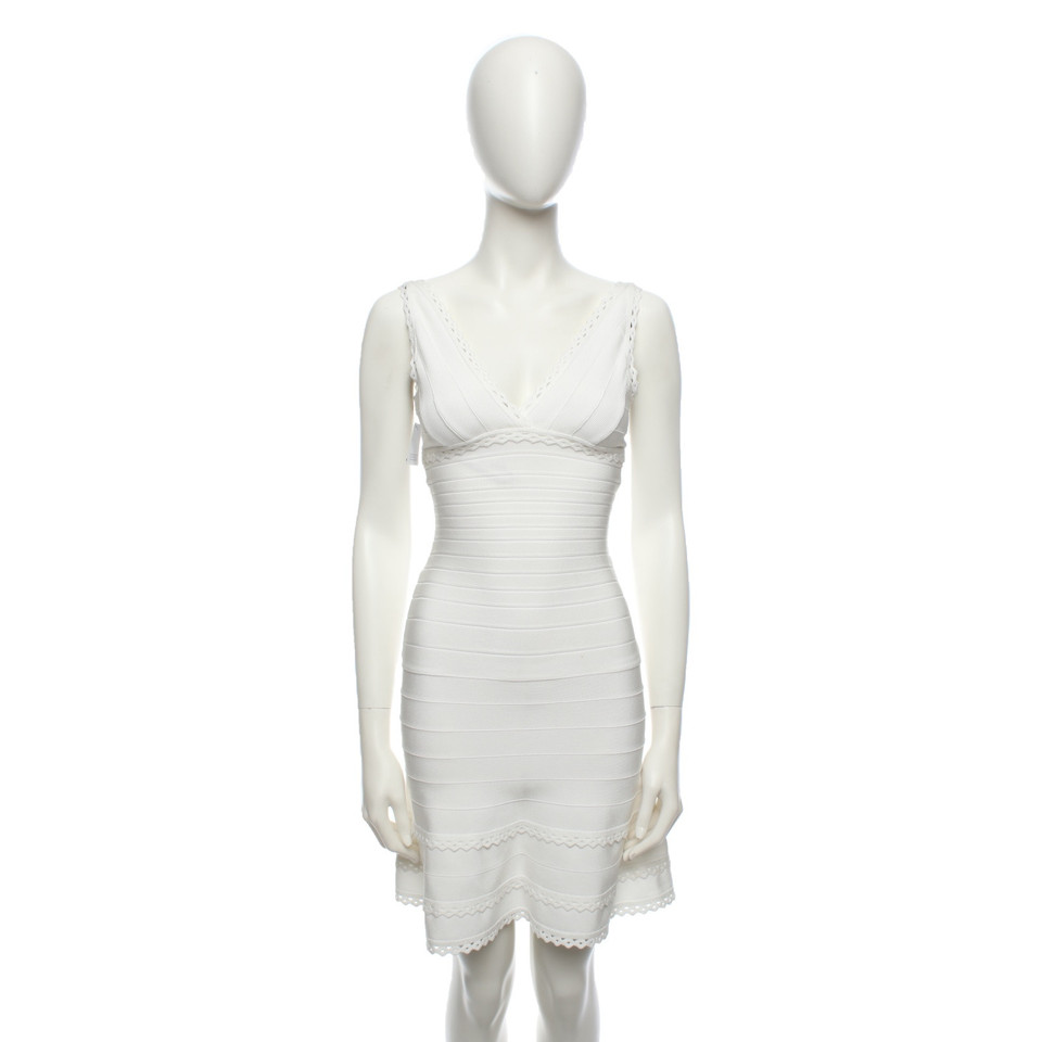 Hervé Léger Kleid in Weiß