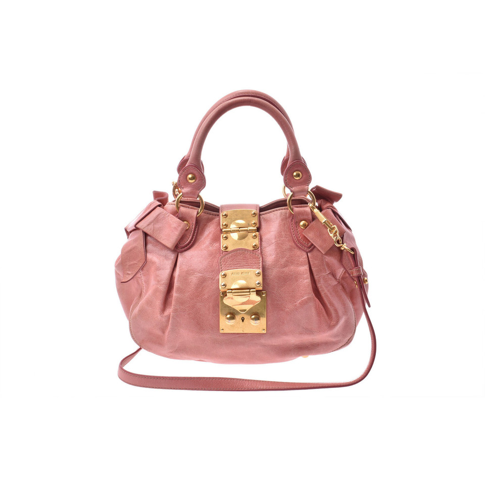 Miu Miu Sac à main en Cuir en Rose/pink