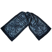 Versace Blauwe wollen sjaal / sjaal