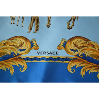 Versace Sjaal Zijde in Blauw