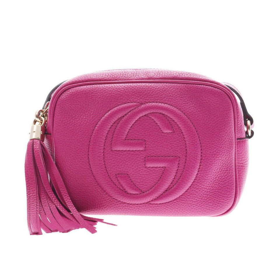 Gucci Soho Disco Bag aus Leder in Rosa / Pink