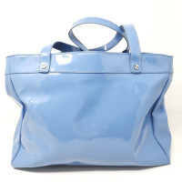 Armani Jeans Tote bag Patent leather in Blue