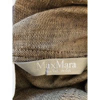 Max Mara Jacket/Coat Linen in Brown
