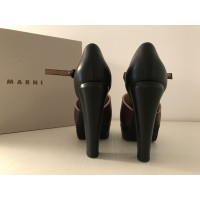 Marni Pumps/Peeptoes Leather in Bordeaux