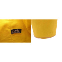 Hermès Umhängetasche aus Canvas in Gelb