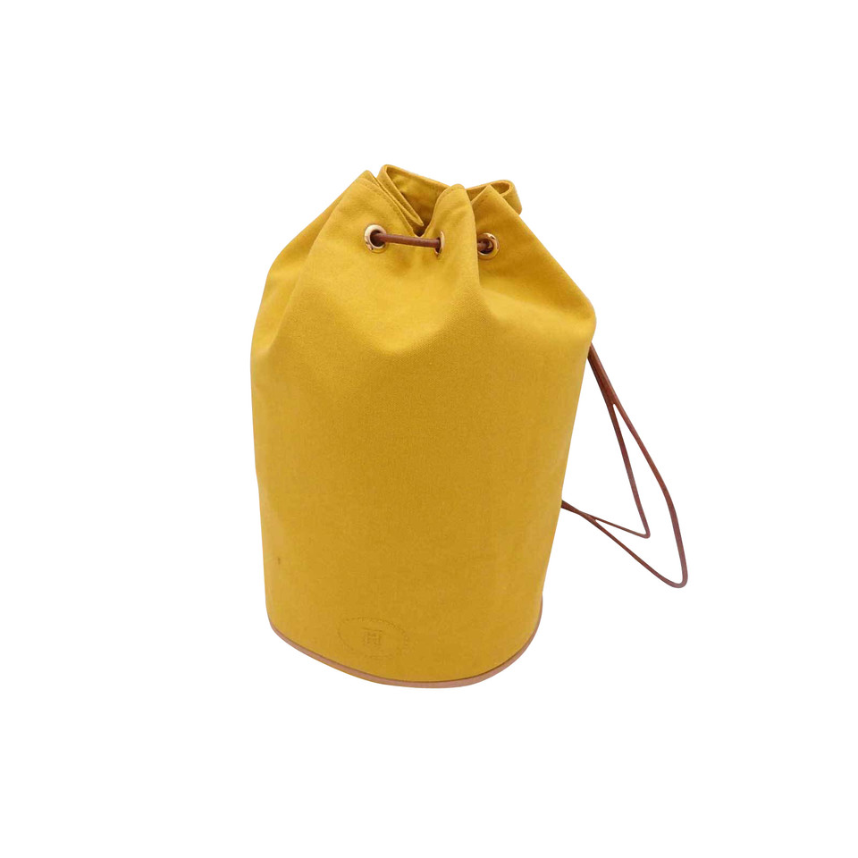 Hermès Shoulder bag Canvas in Yellow