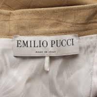 Emilio Pucci Rock aus Leder in Beige