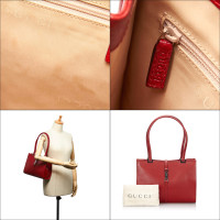 Gucci Jackie O Bag aus Leder in Rot