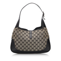 Gucci Jackie O Bag aus Canvas in Beige