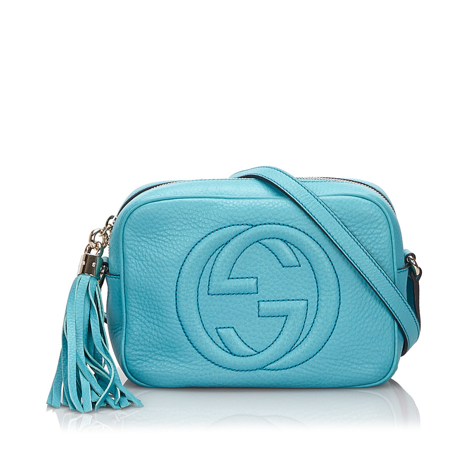 Gucci Soho Disco Bag Leer in Blauw