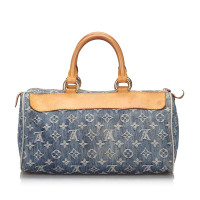 Louis Vuitton Handbag Jeans fabric in Blue