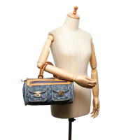 Louis Vuitton Handbag Jeans fabric in Blue