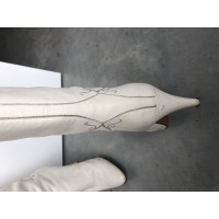 Casadei Stiefel aus Leder in Weiß