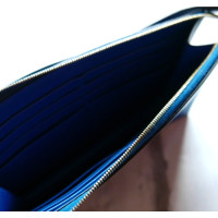 Céline Clutch aus Leder in Blau