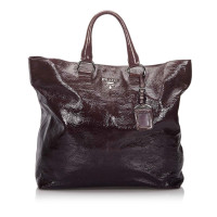 Prada Tote Bag aus Leder in Violett