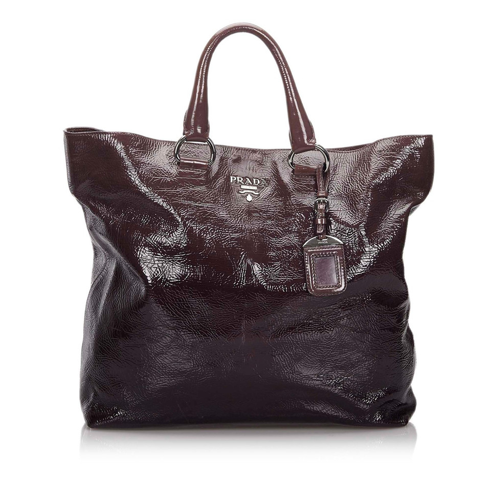 Prada Tote bag Leer in Violet