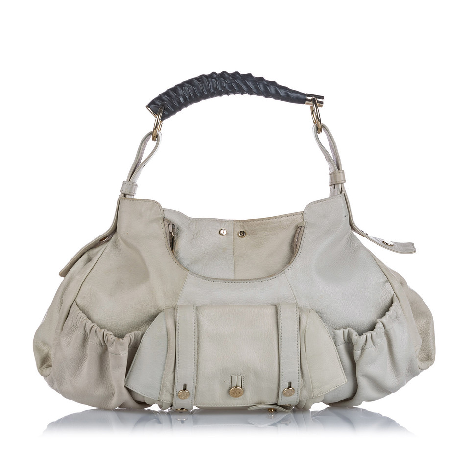 Yves Saint Laurent Borsa a tracolla in Pelle in Bianco