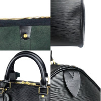 Louis Vuitton Keepall 55 aus Leder in Schwarz