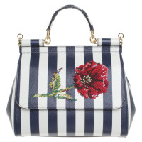 Dolce & Gabbana Handtasche in Blau/Weiß