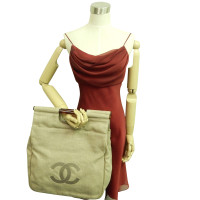 Chanel Handtas Canvas in Beige