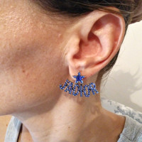 Christian Dior Ohrring aus Silber in Blau