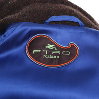 Etro Coat in brown / blue