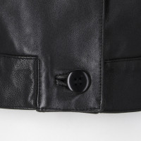 Blumarine Jacke/Mantel aus Leder in Schwarz