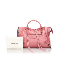 Balenciaga City Bag Leer in Roze
