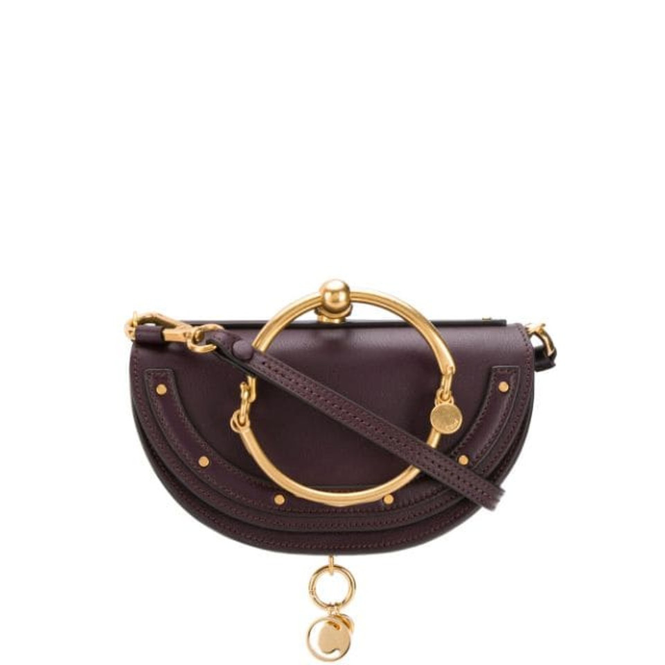 Chloé Nile Minaudiere in Pelle in Rosso