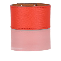 Hermès Collier de Chien Armband Leer in Oranje