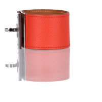 Hermès Collier de Chien Armband Leer in Oranje