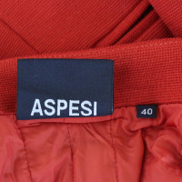 Aspesi Jacke/Mantel aus Wolle in Rot