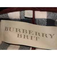 Burberry Giacca/Cappotto in Lana in Bordeaux